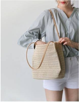 China Women fashion popular summer natural raffia straw bag/rattan woven handbag/straw woven bag for sale