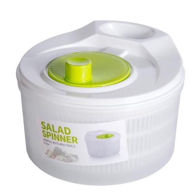 China Large Kitchen Salad Spinner 5L Fruit Vegetable Salad Spinner Good Sustainable Plastic Handles for sale