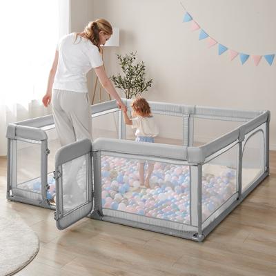 China Modern Baby Playpen With Door Safety Indoor Extra Wide Outdoor Play Fence Square Play Ground Pen Yard For Baby Children for sale