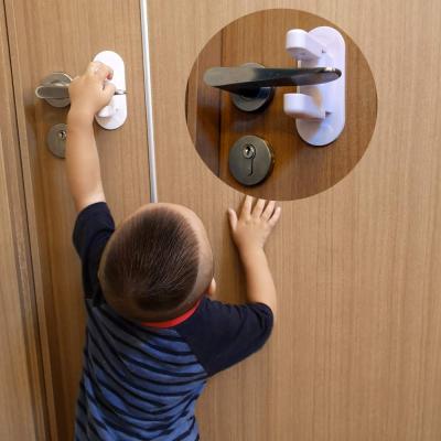 China Safety Baby Care Baby Safety Door Lever Child Lock Handles Interior Locks Pry Pad Child Adhesive Kids for sale