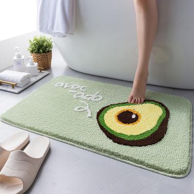 China 80*50cm High Quality Viable Non Slip Microfiber Shaggy Flower Rug Bath Mat for sale