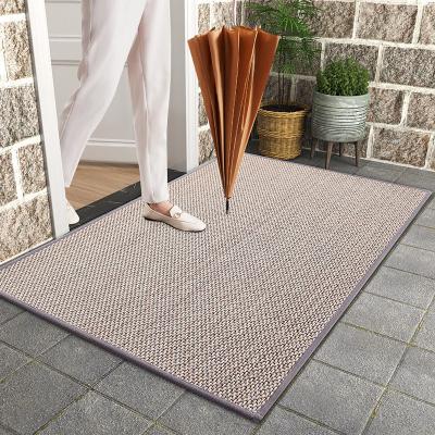 China Canvas Woven Mats Washable Inside Entrance Outdoor Machine Washable Shoe Mat for sale