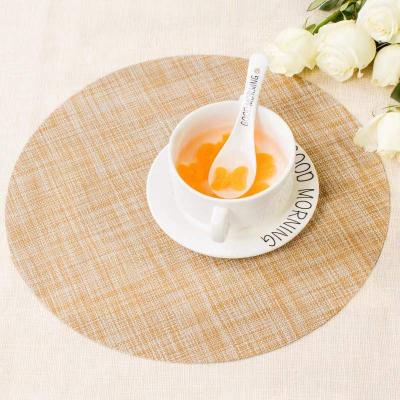 China PVC Woven Restaurant Plastic Viable Mats Placemat Dining Table for sale