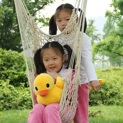 China Large Chair Super Comfortable Soft-Spun Cotton Rope Hanging Weave Chair, Hardwood Wide Spreader Bar Seat Lace Swing Chair for sale