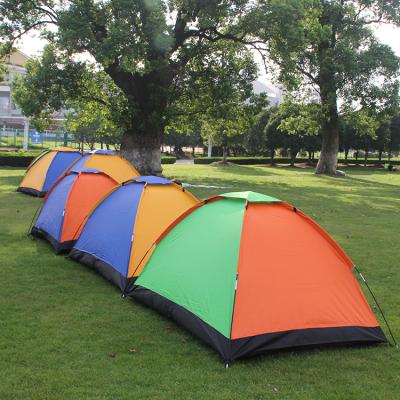 China Diagonal tie type outdoor tent for 3-4 people camping tent for sale