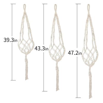 China : Easy Folding Home Hanging Flower Planters Cotton Plant Hanger Macrame Handmade Hangings Rope Pot Holder For Home Indoor Outdoor for sale