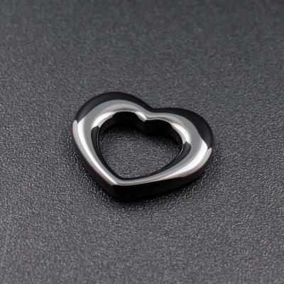 China Factory Wholesale Price Zirconia Ceramic Loving Heart Shaped Ceramic Necklace Parts Black Jewelry Fittings For Women for sale