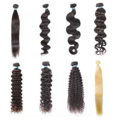 China Hair Bundles Blue Tape Mink Virgin Hair, Unprocessed Wavy Indian Brazlian Curly Hair Bundles, Malaysian Straight Hair HolaHair Extensions for sale