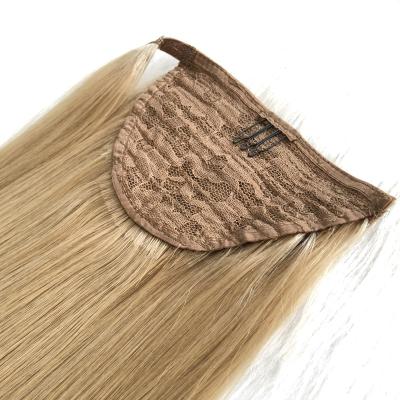 China Brazilian Ponytail Hair Clip In Ponytail Hair Extension Material Natural Unprocessed Black Brown Colors for sale