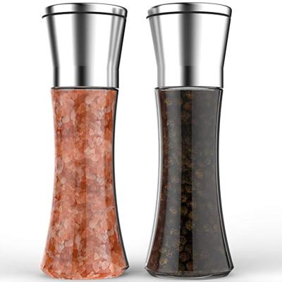 China New Design Household Kitchen Sea Salt and Pepper Bottle Grinding Glass Grinder for sale