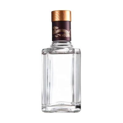 China Wholesale Lead Free Empty Glass Bottles Whiskey Wine Glass Bottle Mineral Spirits Bottle for sale