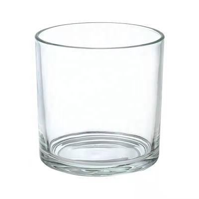 China Eco-friendly Transparent Empty Glass Jar Candle Candle Glass Cup Container Decorative for sale