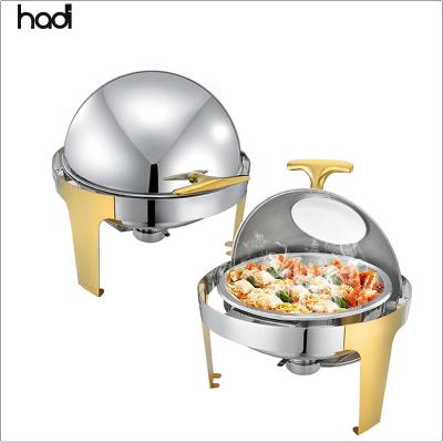 China High Quality Beetle Round Food Warmer Restaurant Serving Chafing Dish Box Heating Circle Chafing Dish Buffet Utensils Gold Hot Chafing Dish For Sale Philippines for sale