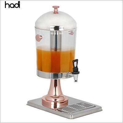 China Manufacturer commercial cheapest hadi china single bottle 8L rose gold soft drink fancy dispenser orange juice dispenser cold prices for sale