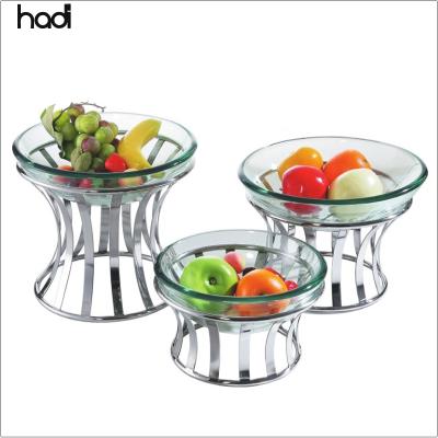 China Modern multifunctional restaurant buffet decorative steel food rack/hotel buffet display rack/buffet riser with glass bowl for sale