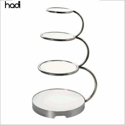 China HADI Modern Wholesale Modern Clear Acrylic Wedding Banquet Buffet Cake Stand Round 4 Tier Wedding Banquet Cake Stand For Sale for sale