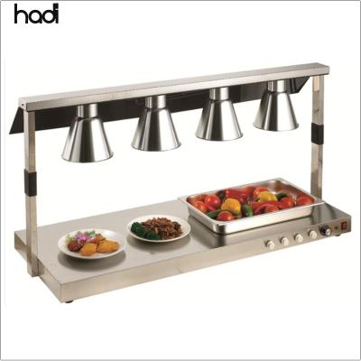 China Luxury Other 4 Tanks Stainless Steel Hotel and Restaurant Supplies Catering Station Food Heater Lamps/Buffet Table for sale