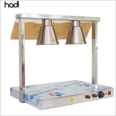 China Restaurant HADI Equipment Table Top Food Buffet Lights Double Head Lamp Stainless Steel Heating Heat Lamp For Buffet for sale