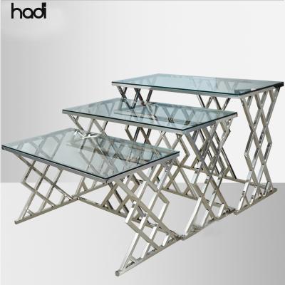 China Modern Desgin Hotel Kitchen Equipments For Restaurant With Price Banquet Modern Glass Buffet Table ,Silver Stainless Steel Buffet Table Hotel for sale