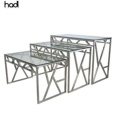 China Restaurant Equipment Desgin China Restaurant Manufacturer Buffet Table Decorations Modern Tempered Glass Top Retangular Buffet Table for sale