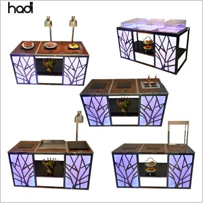 China OEM Customized Restaurant Buffet Counter Design Hotel Custom Catering Modern Buffet Table With Food Warmers for sale