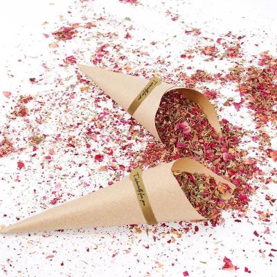 China Kraft paper Frigg Wedding confetti cones holder support For Valentine Decoration Kraft Paper Wedding Tray Confetti Cone Wedding Paper Cones for sale