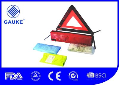 China 3 In 1 Auto Roadside Emergency Kit , Roadside First Aid Kit With Reflective Car Warning Triangle for sale