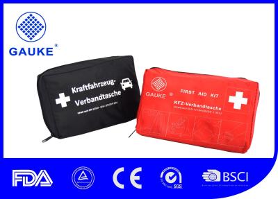 China Black Handy DIN Standard First Aid Kit Nylon Medical Bag For Car FDA Approved for sale