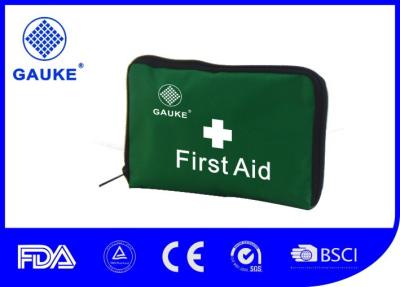 China Green Color Pocket First Aid Kit , Promotional Travel Survival Kit With Silk Logo for sale