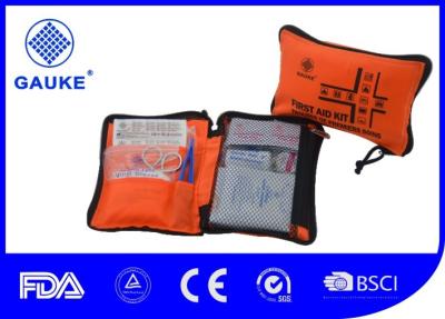 China Orange Swimming Pool First Aid Kit , Mountain Rescue First Aid Hiking Kit for sale