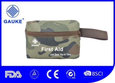 China Camouflage Color Promotional First Aid Kits Zipper Pouch With Survival Blanket for sale