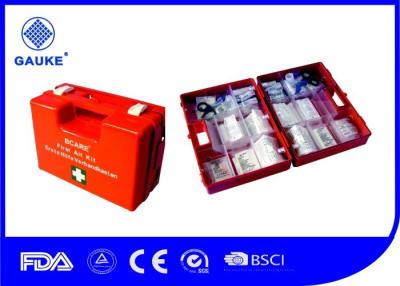 China Red Industrial First Aid Kit ABS Wokplace Emergency Box With Wall Bracket for sale