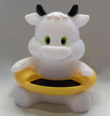 China ABS and PVC Cow Baby Bath Thermometer Water Temperature Thermometer Bathtub Baby Bath Float Toy for sale