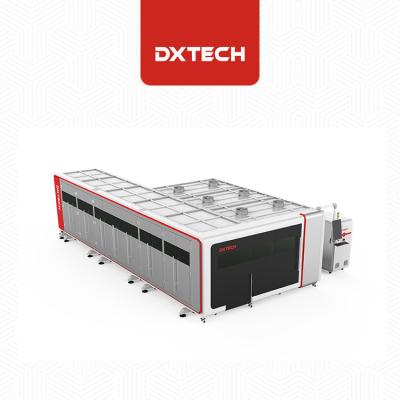 China High power 4000W 6000W 8000W water cooled fiber laser cutting machine with lid and tube cutting machine for sale