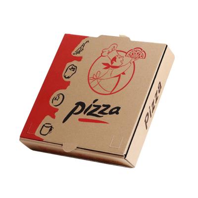 China Recyclable Hot Sale /8/9/10/11/12 Inch Custom Design Pizza Box Fast Food Corrugated Kraft Paper Take Out Baggated 12 Inch Pizza Box With Co for sale