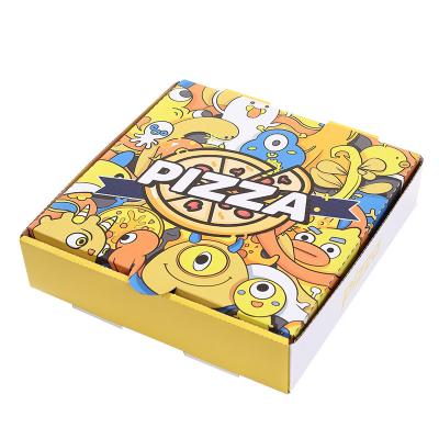 China Recyclable pizza box 6/7/8/9/10/12 inch currency corrugated pizza box for sale