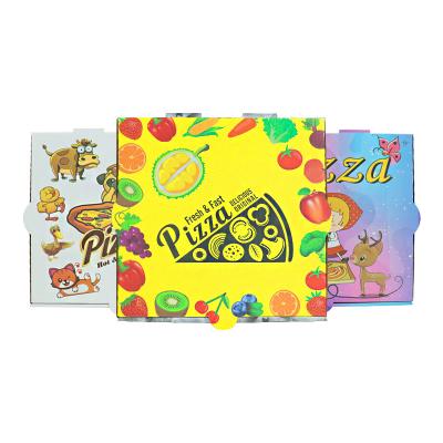 China Recyclable Pizza Boxes High Quality Kraft Paperboards Keep Pizza Fresh for sale