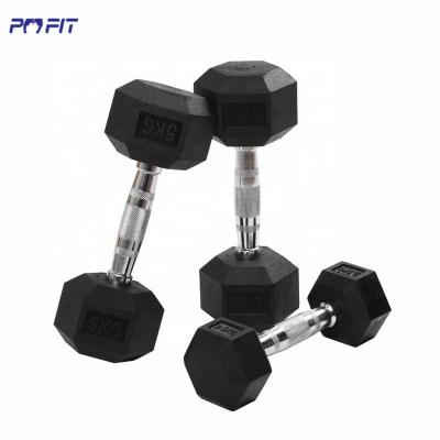 China rubber coated high elasticity dumbbell weights cali i hex books rubber covered dumbbells domyos weightlifting for sale