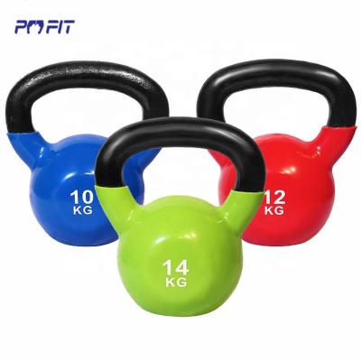 China Weight Lfiting Pesas Rusas Kettlebell Neoprene Rubber Coated Kettle Bell Set Vinyl Dipping Kettlebell for sale