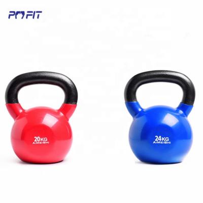 China Custom coated neoprene coated kettlebell set bodybuilding fitness logo soft vinyl kettle bell for sale