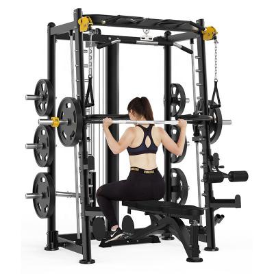 China Smith Portable Commercial Cage Power Fitness Gym Jungle Cable Crossover Trainer Adjustable Trainer for sale