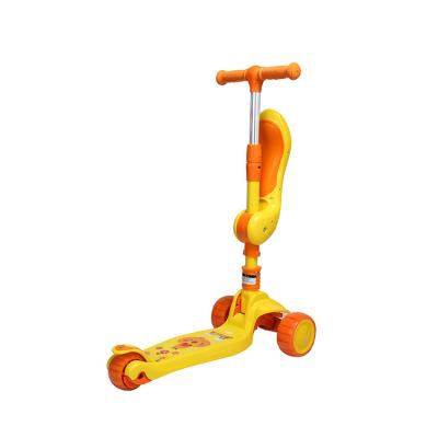 China Hot Sale Child 3 PU Wheels Mini Cheap With Removable Jump Seat Hand Adjust Height Kick Kids Scooter for sale