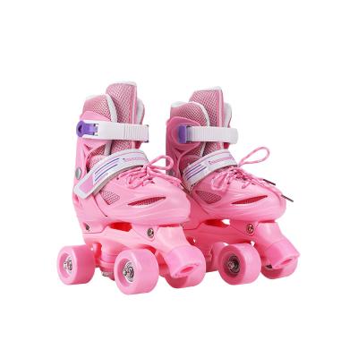 China Hot Sale Top Quality Colorful Portable 4 Wheel MESH Patines Full Pad Safe For Beginner Kids Illuminated Flash Roller Skates for sale