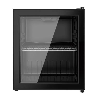 China Direct Factory Black Single Door Display Freezer Glass Door Refrigerator 445*470*500 for sale