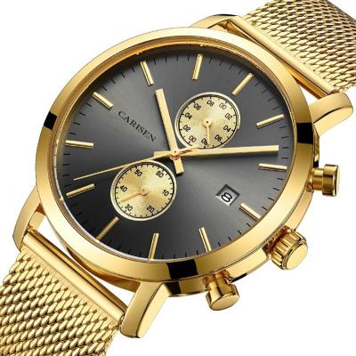 China Day/Date Carisen  Fast shipping 1 years gurantee octagon  quartz watch men japan quartz watch manufacturer for sale