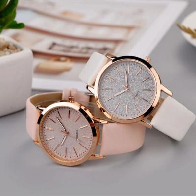 China Water Resistant Starry Dial 135 Casual Leather Strap Watch Buckles Girls Kids Women Ladies Quartz Watches for sale