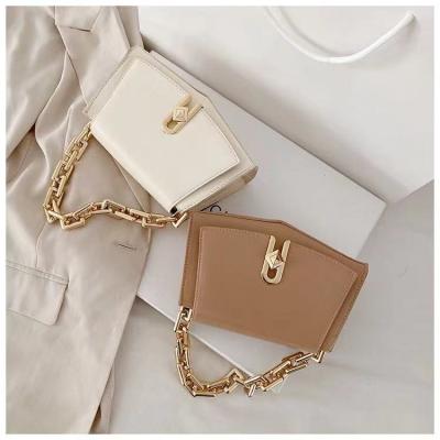 China Fashion High Quality Fashion Women Bag Leather Handbags PU Shoulder Bag Strong Chain Small Flap Crossbody Bags for Women for sale