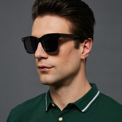 China YC luxury trendy square retro square sun glasses personalized mens UV400 TAC acetate polarized sunglasses for sale