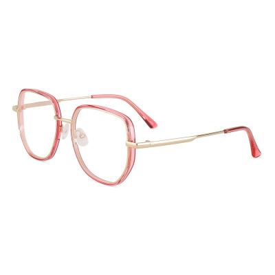 중국 The Latest Fashion Style Soft And Comfortable High Quality Multi Color Irregular Polygon Metal TR Combined With Glasses Frame 판매용