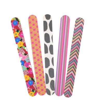 China Nail Salon Wholesale Nail Files Customize Double Square Shaped 180 Private Logo Flower Colorful Nail File for sale